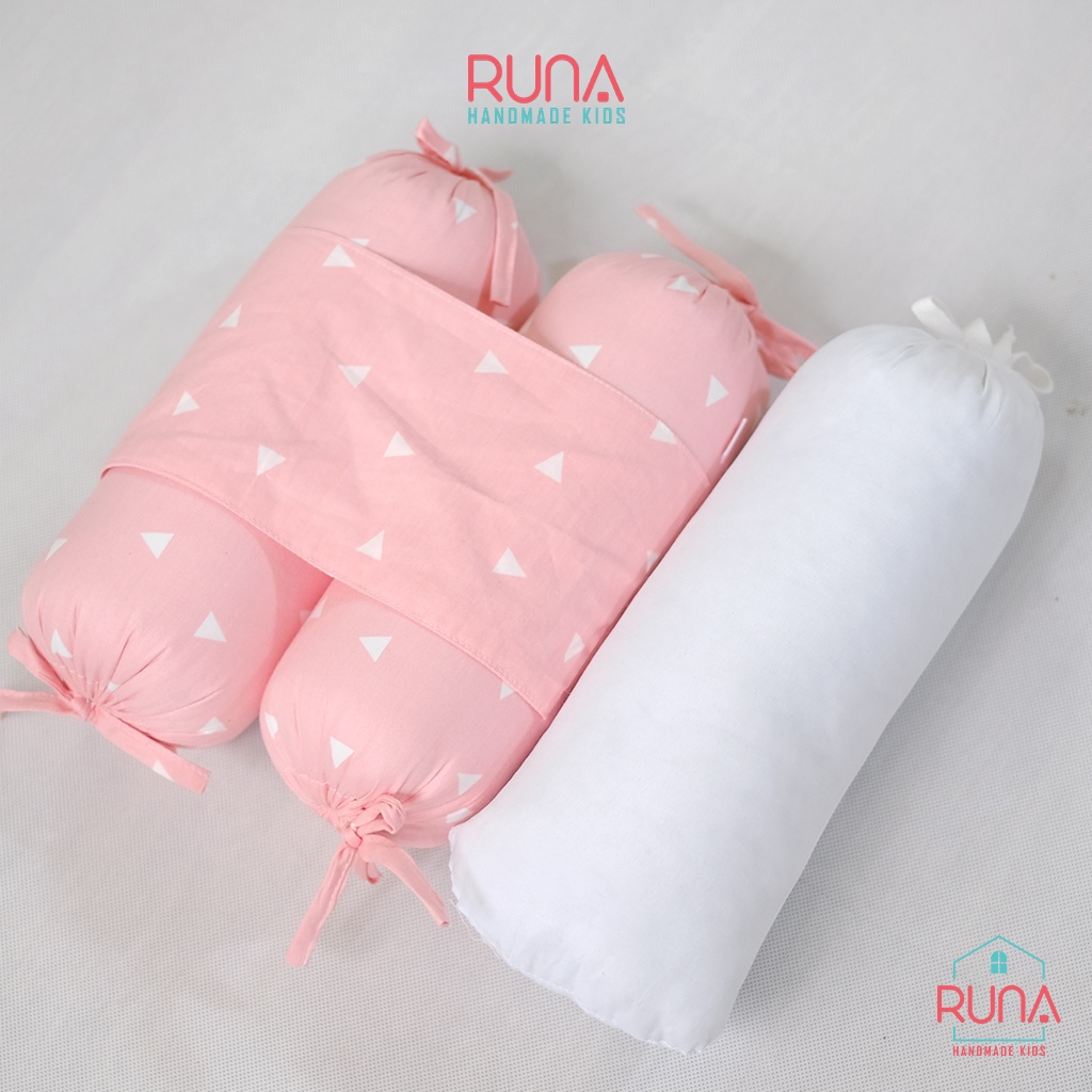 Gối chặn cho bé RUNA KIDS chất liệu cotton Hàn 100% cao cấp, mềm mịn