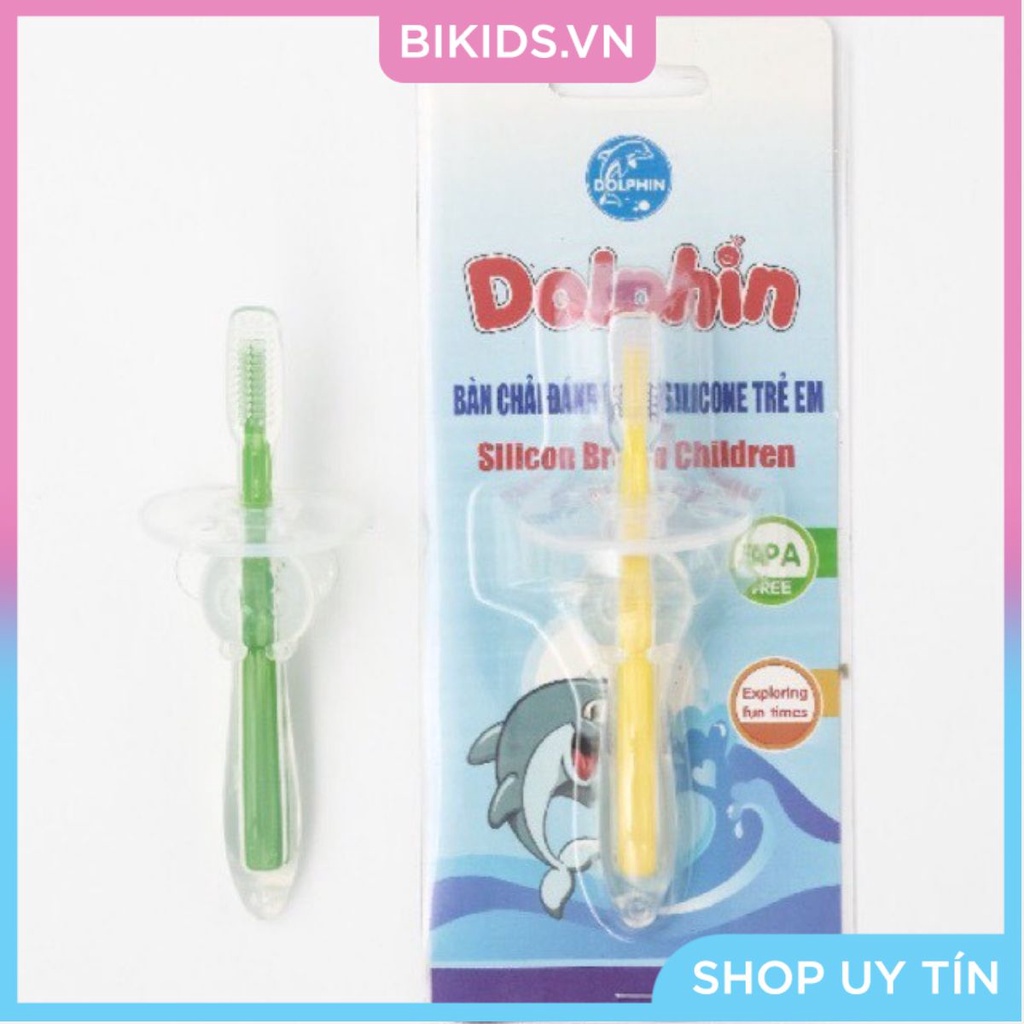 Dolphin - Bàn chải tập đánh răng silicone cho bé