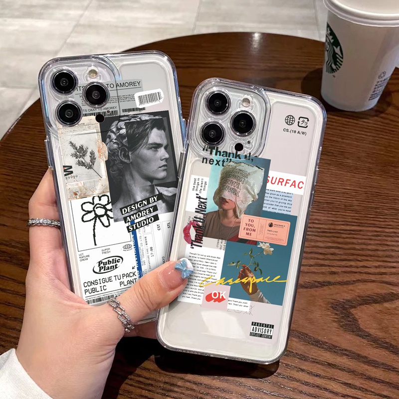 Ốp lưng iphone Ốp Điện Thoại Túi Khí Dày Màu Trơn Đơn Giản Thời Trang Cho Iphone 11 12 13 Pro Max Xr X Xs Max 7 8plus