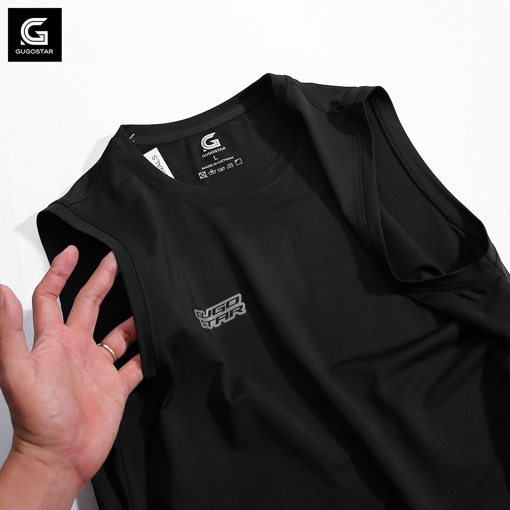 Áo Sát Nách Nam DRICO G526 Gugostar, Thun Lạnh Thể Thao Polyester Mát Mịn, Thoải Mái Tập Gym, Chạy Bộ