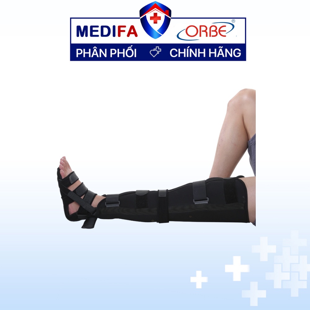 Nẹp chân ORBE H1 - Giúp ổn định khớp gối, cẳng chân, cổ chân sau mổ - Chất liệu vải cotton dễ chịu, thoáng mát cho người