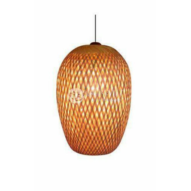 Đèn lồng 2 lớp đèn mây tre nan trang trí nhà cửa hoặc quán cafe