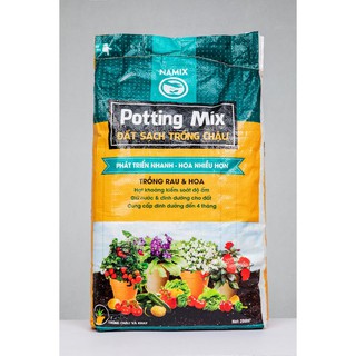 Đất trộn trồng cây, trồng hoa hồng - Đất sạch cao cấp Namix trồng hoa bao 20 lít/ đất trồng rau cao cấp Namix