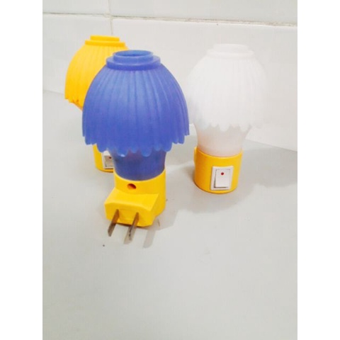 Đèn ngủ cây dù, đui đèn công tắc E12, bóng cana  led