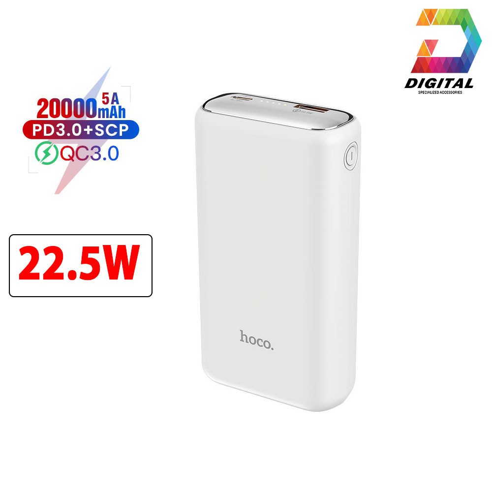 Sạc Dự Phòng Hoco 20000mAh Q1A Chính Hãng Sạc Nhanh PD 22.5W, Quick Charge 3.0