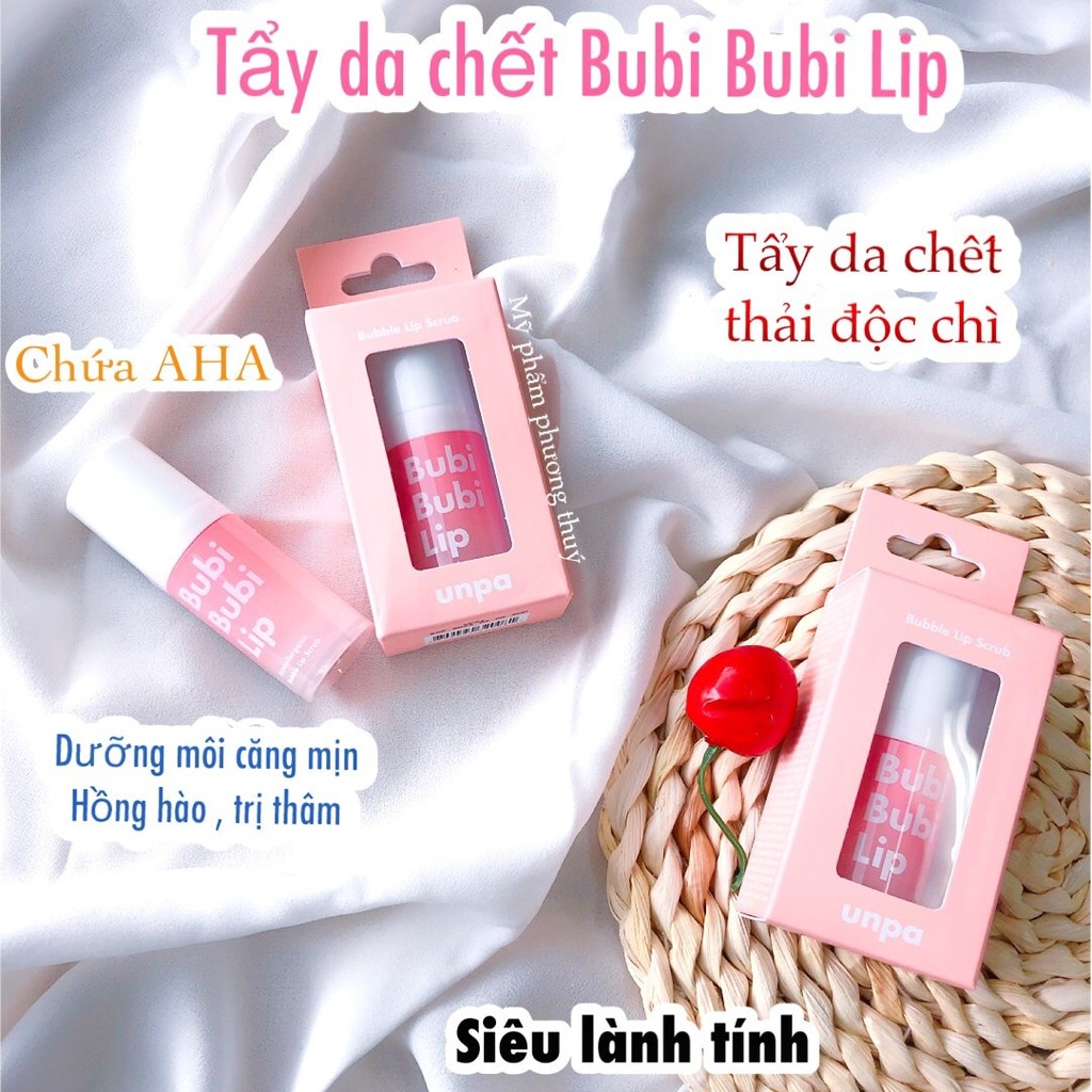 (320081 - HÀNG SẴN) Tẩy Tế Chết Môi Sủi Bọt Unpa Bubi Bubi Lip 12ML | BigBuy360 - bigbuy360.vn