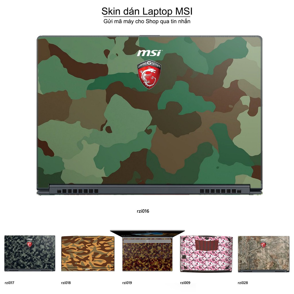 Skin dán Laptop MSI in hình rằn ri _nhiều mẫu 3 (inbox mã máy cho Shop)