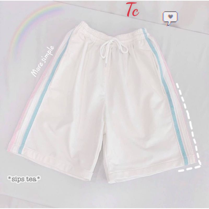 Quần shorts 3 sọc màu , from UNISEX chất thể thao ,2 màu siêu xinh