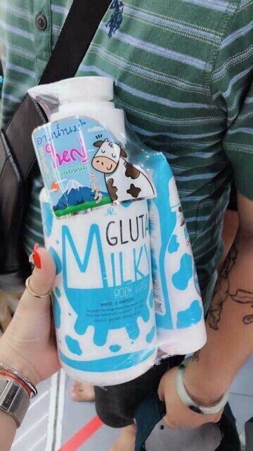 Bộ đôi sữa tắm+ sữa rửa mặt gluta milk xuất xứ thái lan | BigBuy360 - bigbuy360.vn