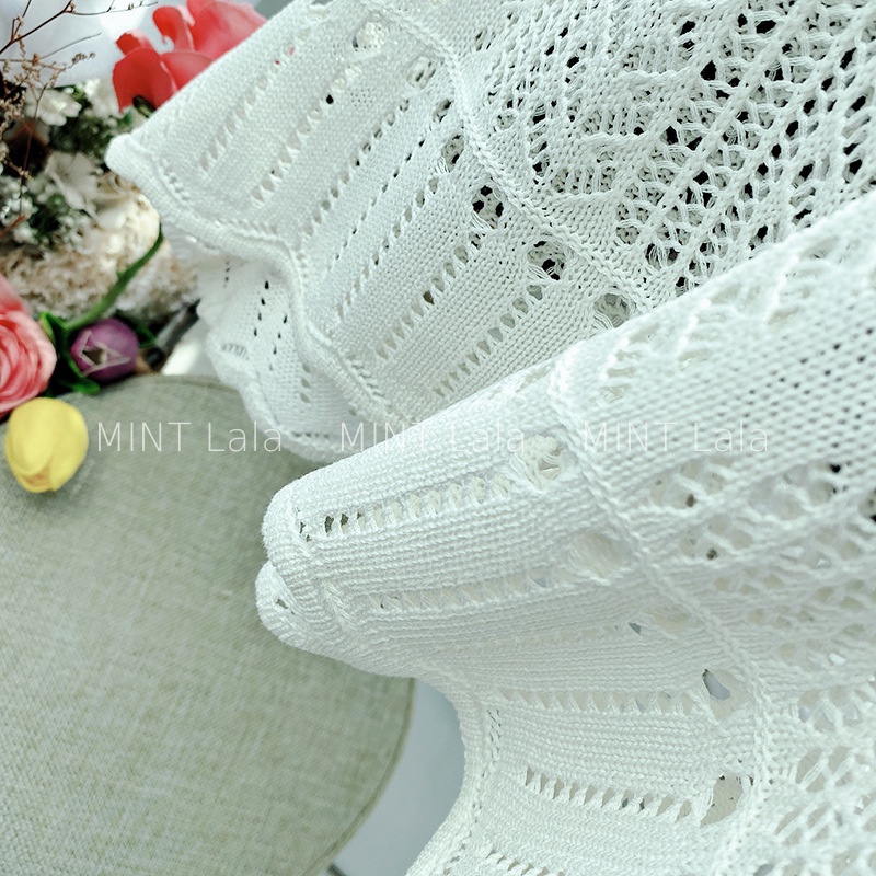 Áo Kiểu Dài Tay Ren Lưới Trắng Đen Mix Váy Áo 2 Dây