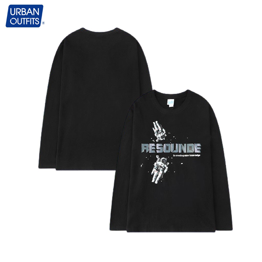 Hàng OUTLET 2 Màu TDO11 Áo Thun Tay Dài Nam Nữ Form Rộng URBAN OUTFITS In RESOUNDE 100 Cotton 4 Chiều | BigBuy360 - bigbuy360.vn
