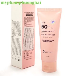 [Chính Hãng] KEM CHỐNG NẮNG HẰNG NGÀY - KIỀM DẦU & CHỐNG THẤM NƯỚC ECOSY 100ML