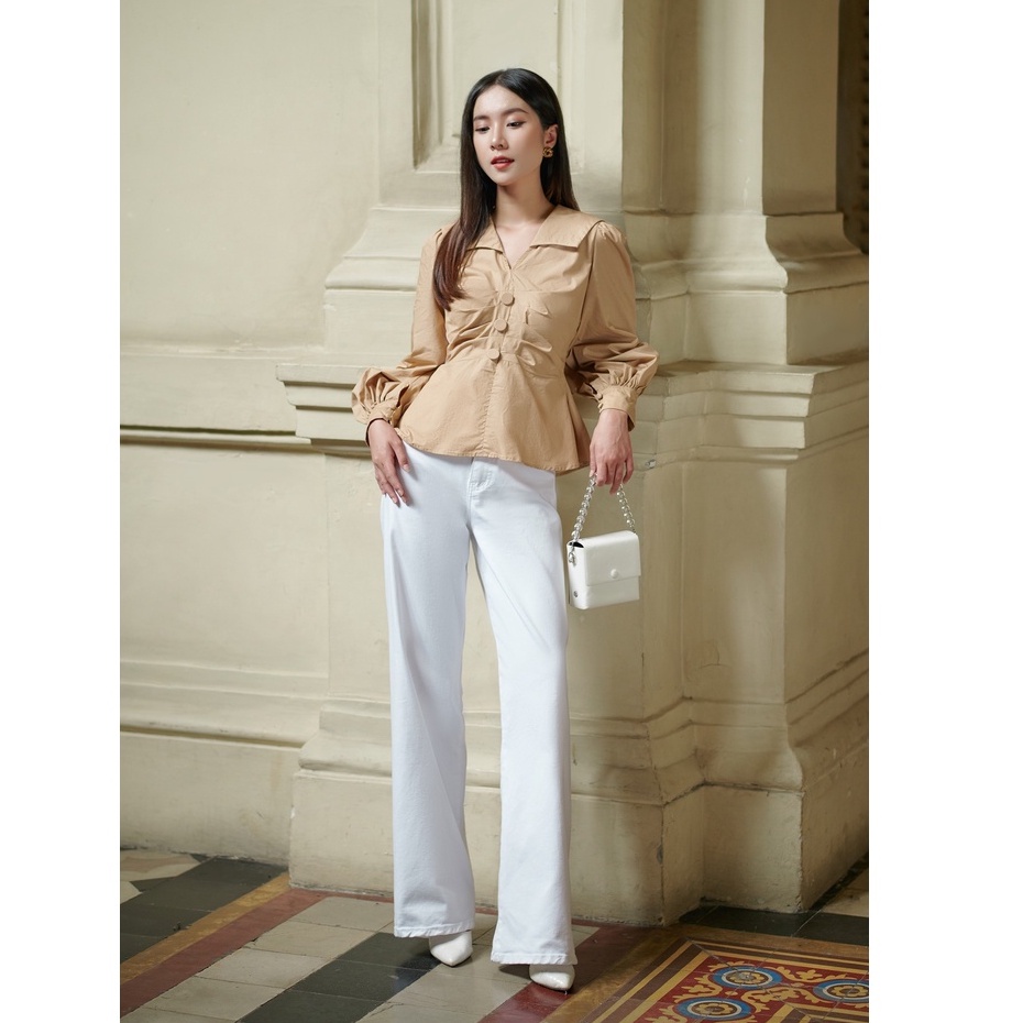 OLV - Quần High Waist Jean in White