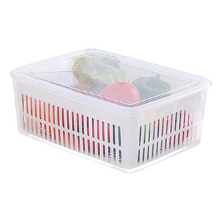 Set 2 Hộp đựng thực phẩm có rổ và nắp nhựa cao cấp