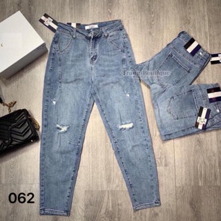 Quần baggy jean rách gối