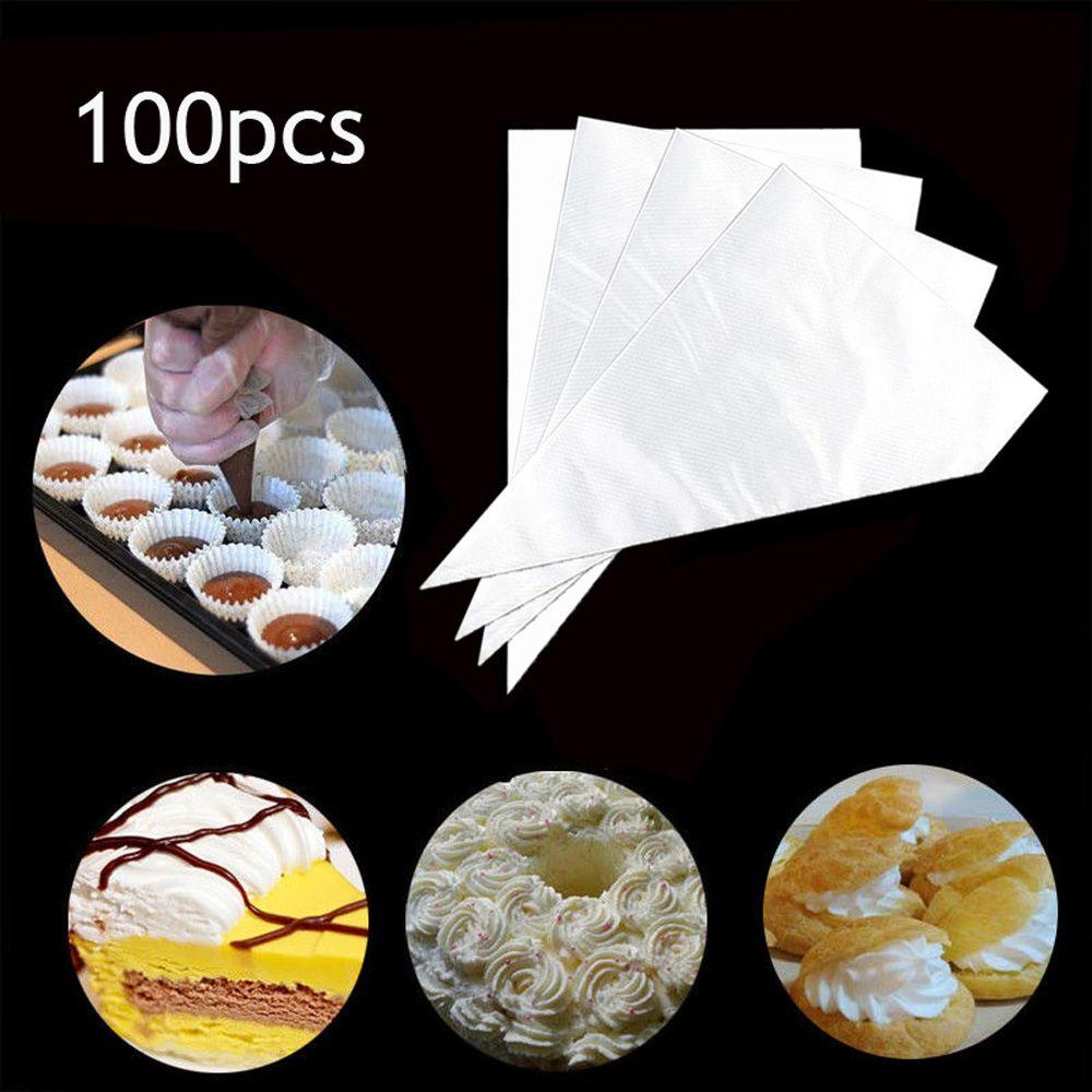 GOGOUP Set 100 Túi Đựng Kem Trang Trí Bánh Tiện Dụng
