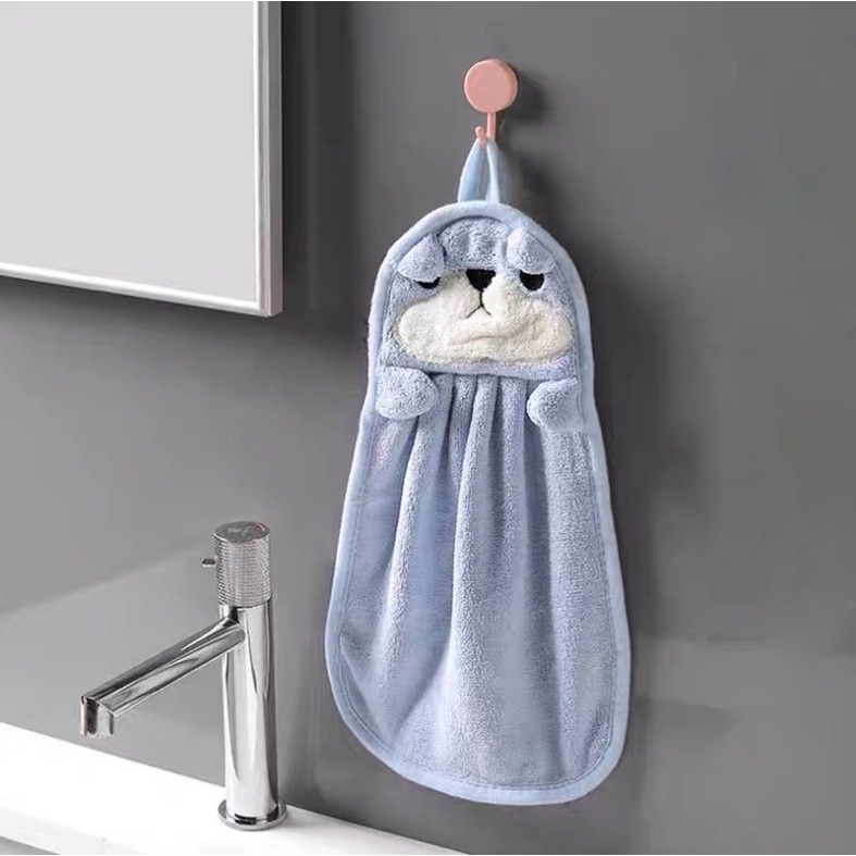 Khăn Lau Tay Thêu Hình Thú Siêu Thấm Hút Kiểu Dáng Dễ Thương Thấm Hút Tốt Nhiều Màu Sắc