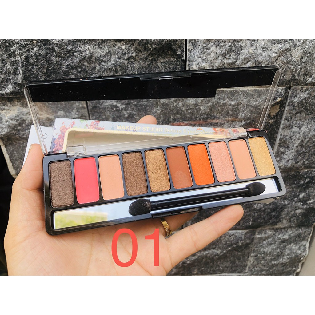 Phấn mắt La Mei La 10 ô Makeup Studio Deluxe Eyeshadows 01