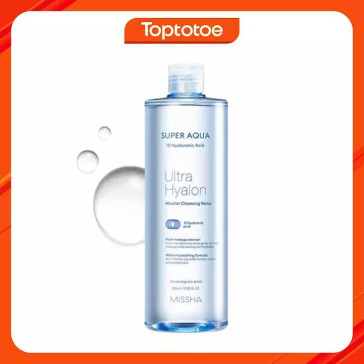 Nước Tẩy Trang Dịu Nhẹ và Làm Mềm Da Missha Super Aqua Ultra Hyalron Micellar Cleansing Water 500ml