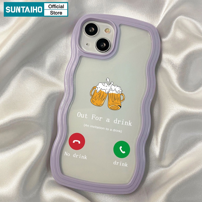 Suntaiho ốp lưng iphone Ốp điện thoại mềm trong suốt in hình thích hợp cho iPhone 11 Pro 13 12 Pro Max X XS Max XR 7 8 Plus