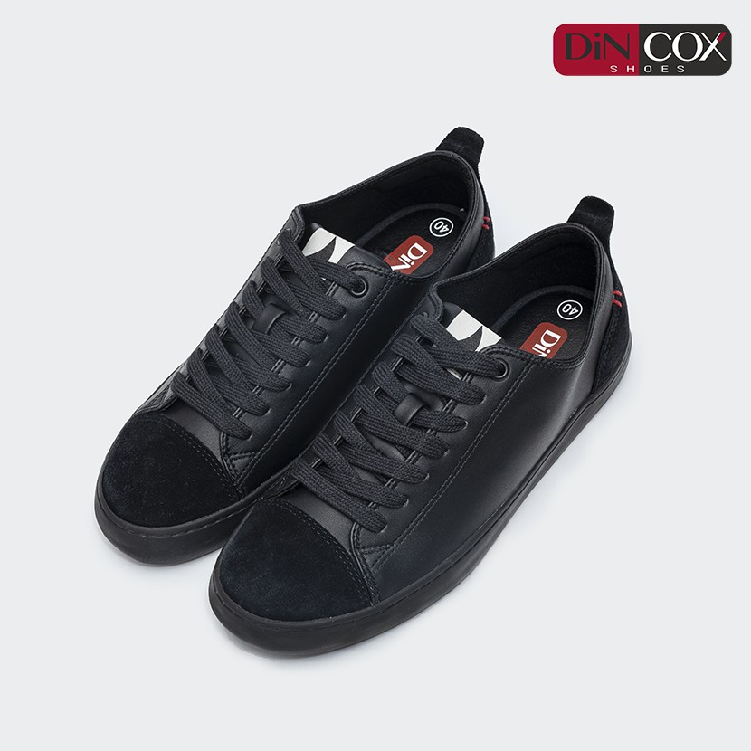 Giày Sneaker Da Nam DINCOX C17 Cách Điệu, Nhã Nhặn Full/Black