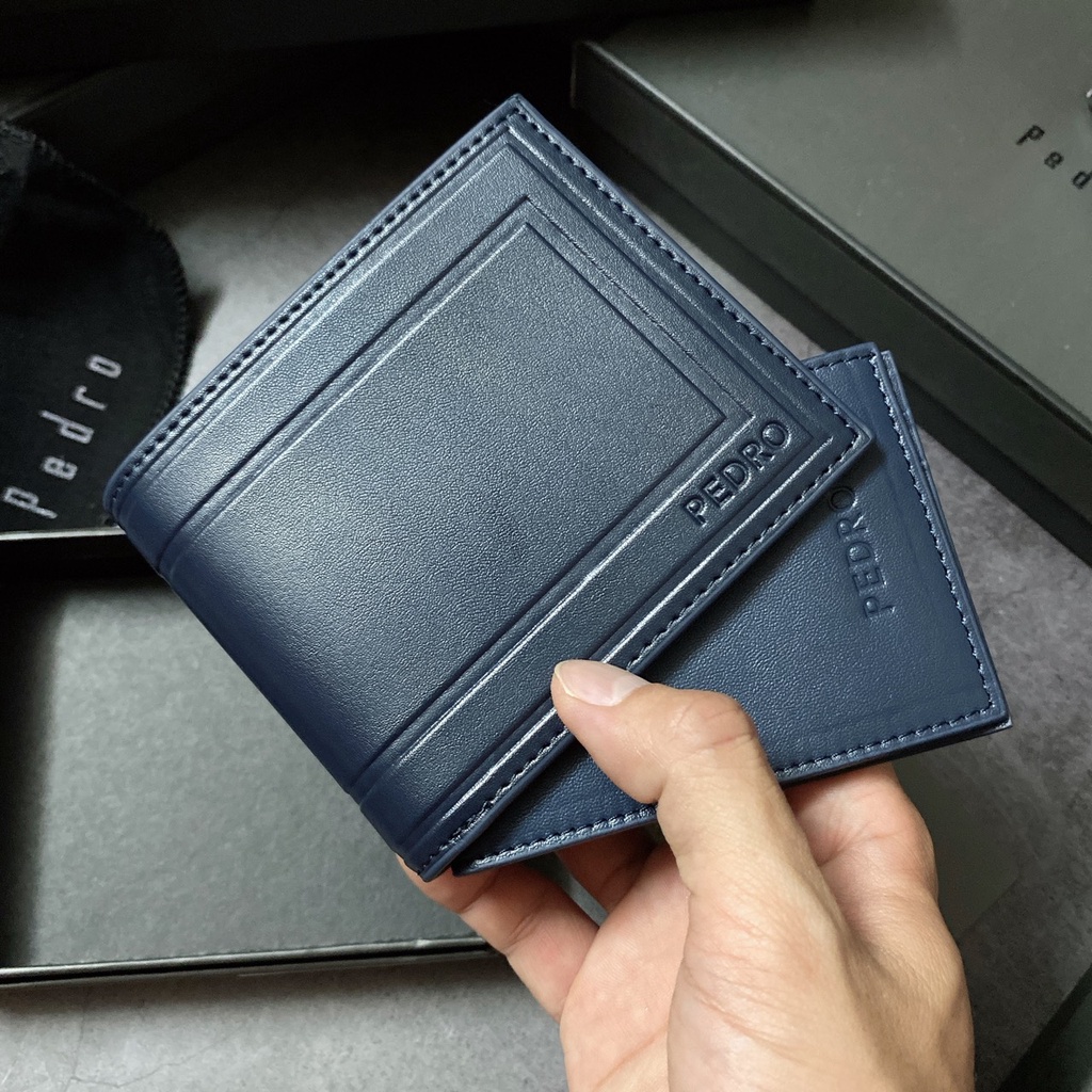 Ví ngắn nam trơn 2 viền khung - V372