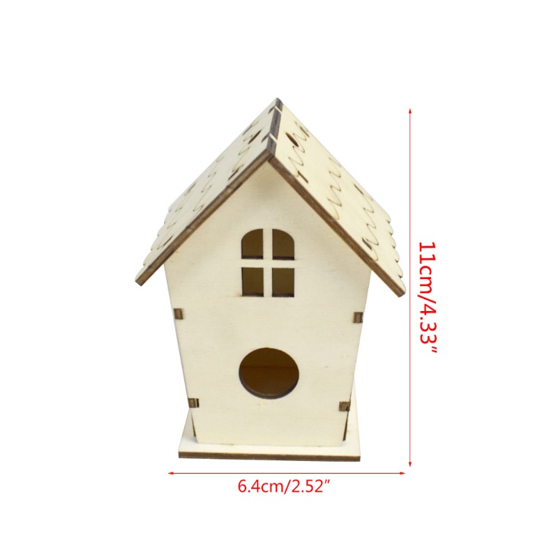 Ngôi nhà tổ chim bằng gỗ DIY thủ công sáng tạo dành cho trang trí nhà cửa