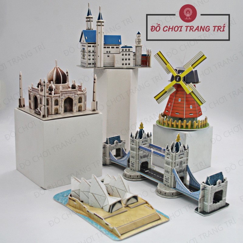 Mô hình 3D giấy tự lắp ráp cho bé - Mô hình kỳ quan nổi tiếng thế giới