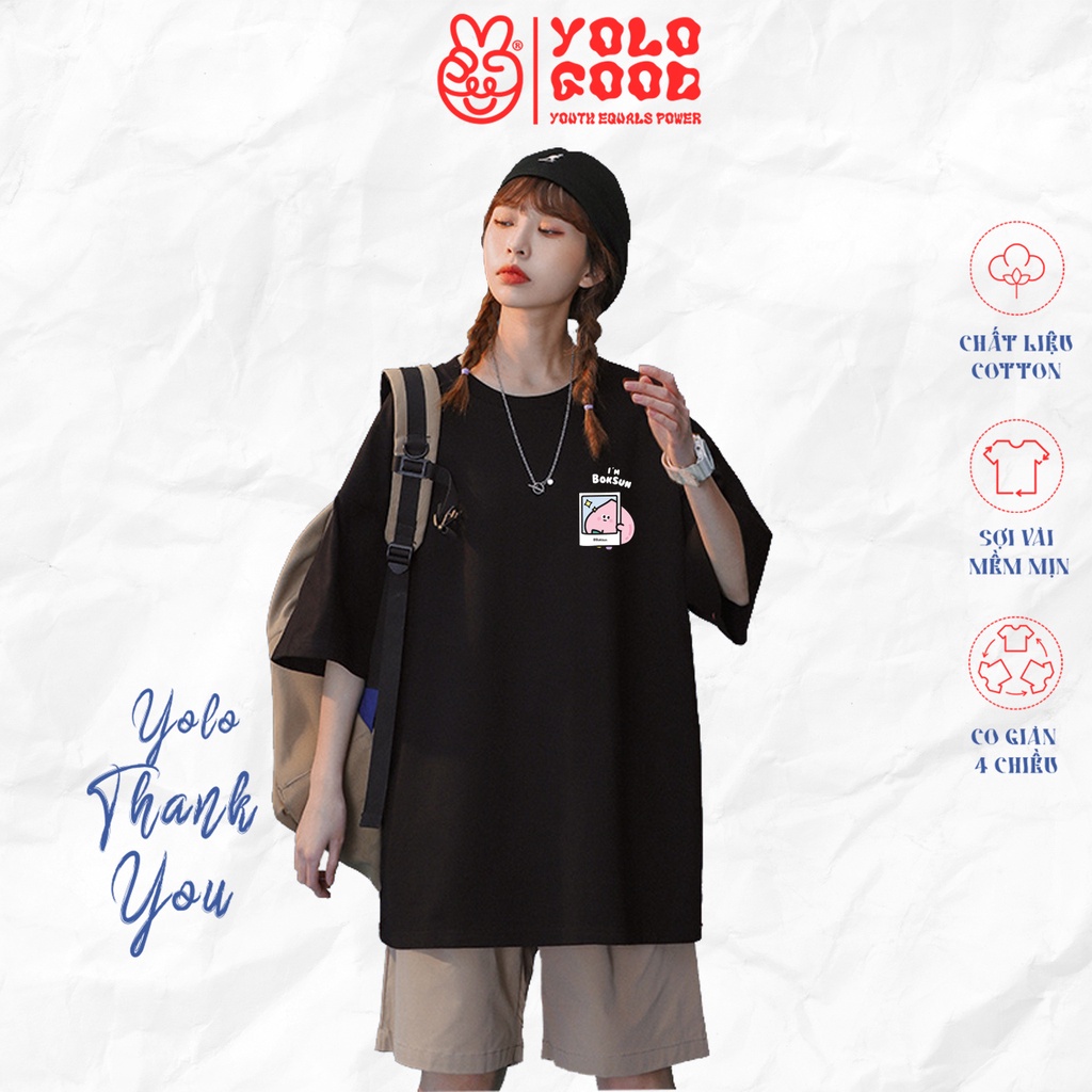 Áo thun tay lỡ  Đào I'M BOKSUN  phông Unisex nam nữ tee oversize form rộng pull Ulzzang Streetwear Hàn Quốc vải mềm