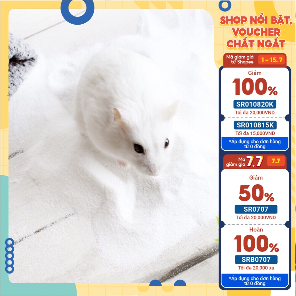 Cát trắng tắm thơm, cát khử mùi, mượt lông cho Hamster