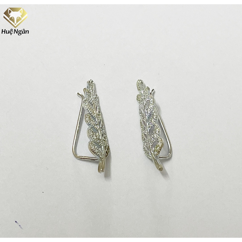 Bông tai bạc 925 Huệ Ngân - Lá ô liu E16026