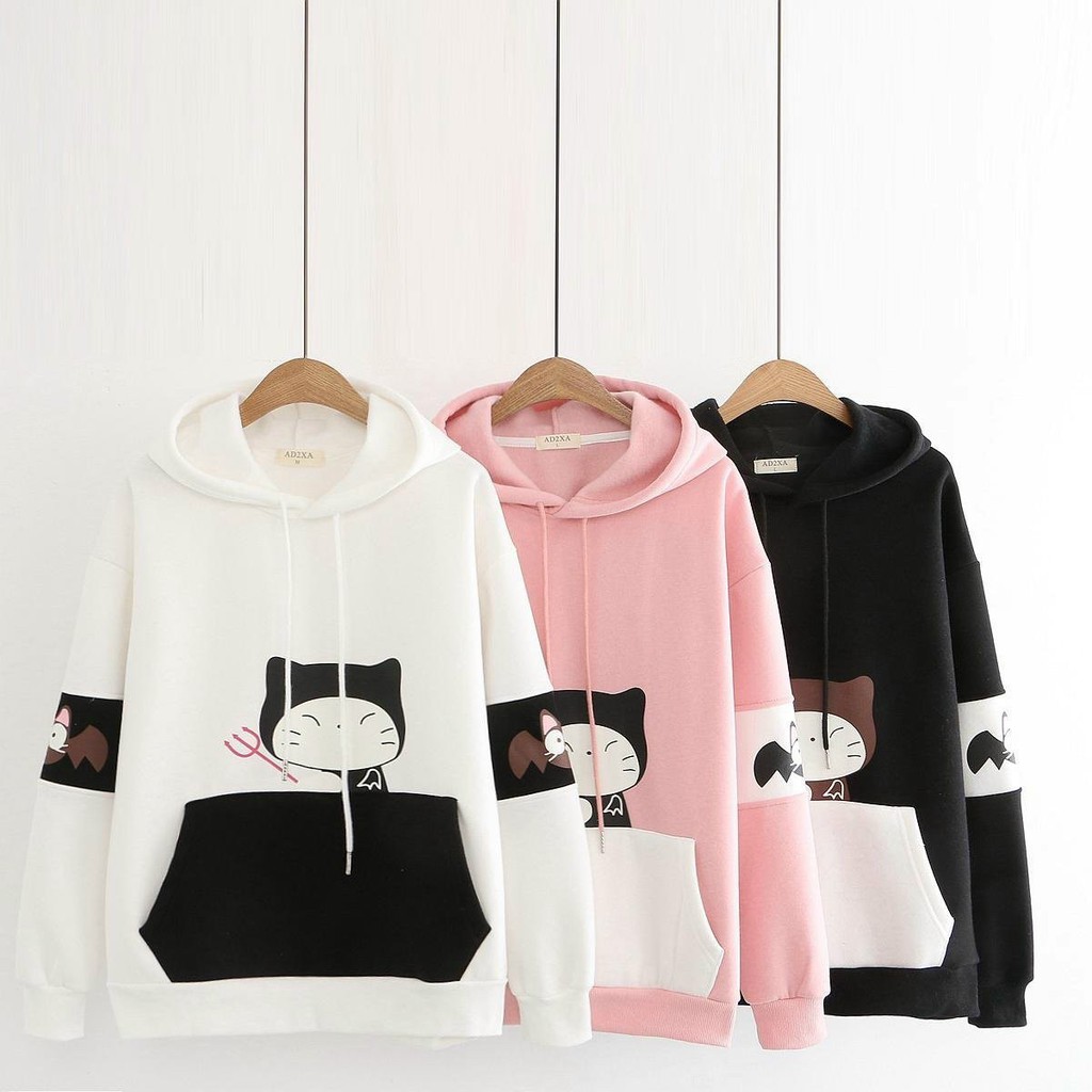 Áo hoodie nữ phối màu giữ ấm - Áo khoác nỉ chui đầu dễ thương William Store - NL174 | BigBuy360 - bigbuy360.vn