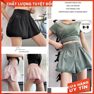 Short Nữ Cạp Boxing [QUẦN 2 LỚP] Quần đùi tập Gym, Yoga, Boxing