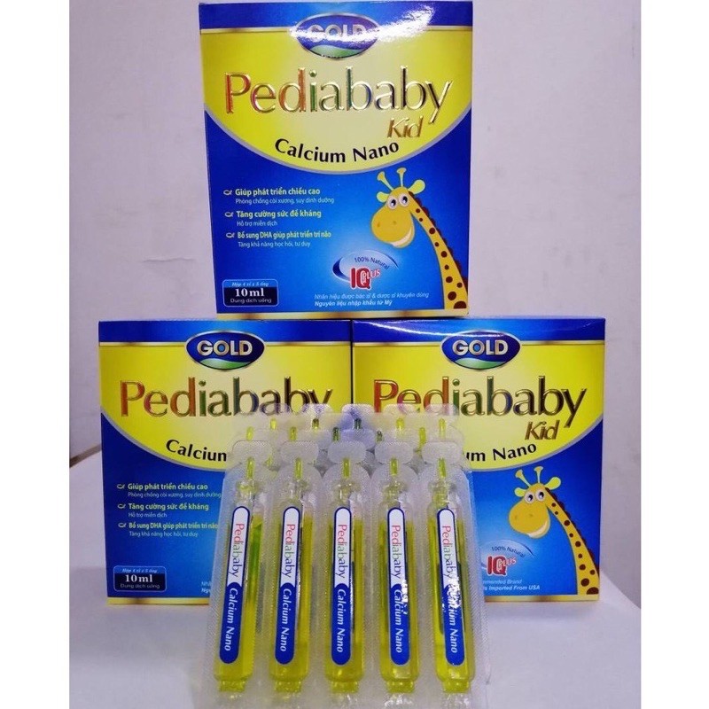 Siro bổ sung canxi Pediababy kid gold Calcium Nano