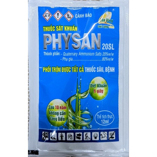 Chế phẩm sát khuẩn PHYSAN 20sl. Trị thuối nhún, thối rễ, thối thân, thuối quả, cháy bìa lá