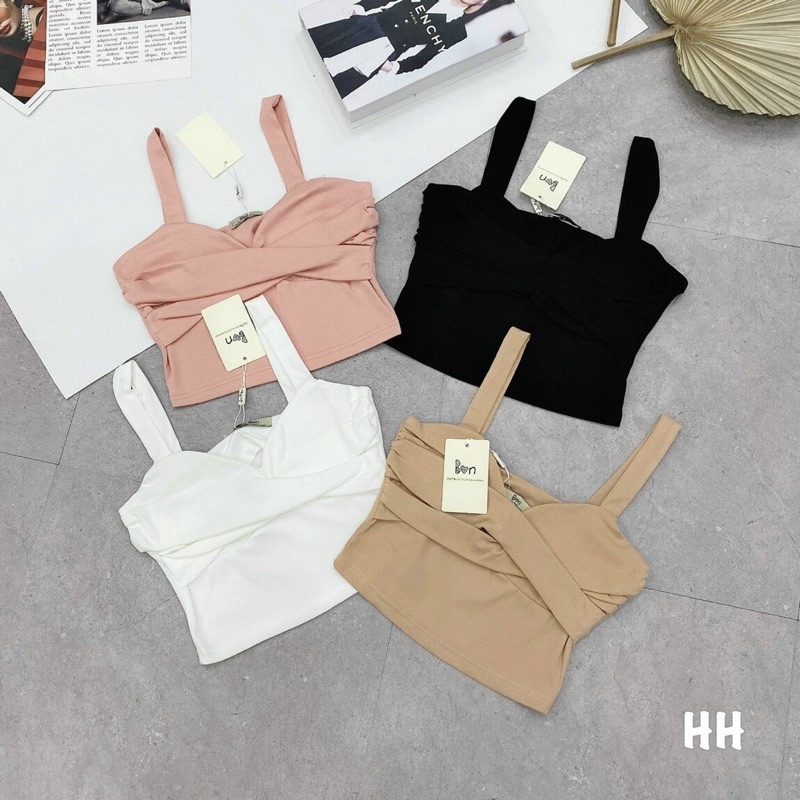 ÁO THUN, ÁO KIỂU 2 DÂY XOẮN NGỰC CHẤT ĐẸP MS11288 | BigBuy360 - bigbuy360.vn