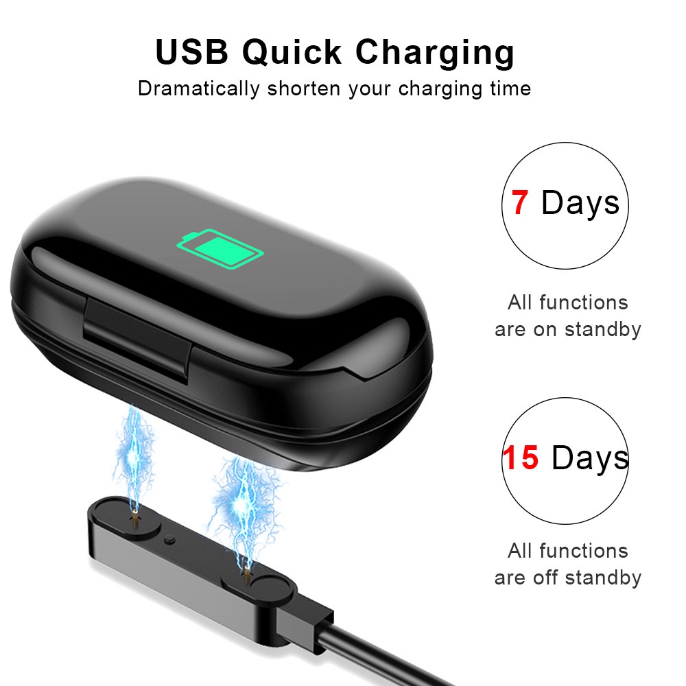 Tai nghe Bluetooth TWS hai trong một vòng đeo tay thông minh chống nước nhiều chế độ thể thao