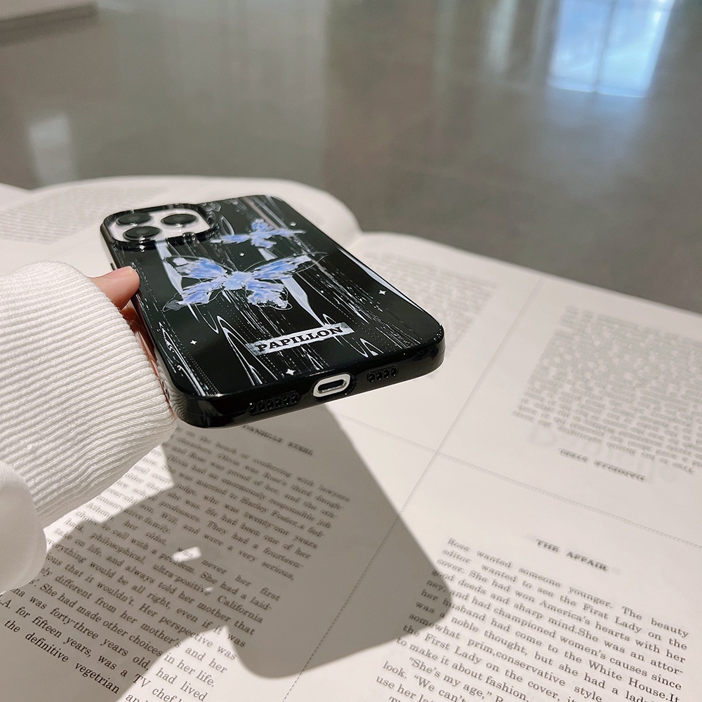 ốp iphone Điện Thoại TPU Silicone Hình Bướm Cho iPhone 11 pro max X Xr Xs 7 8 14 Plus Se 2020 12 pro max 13