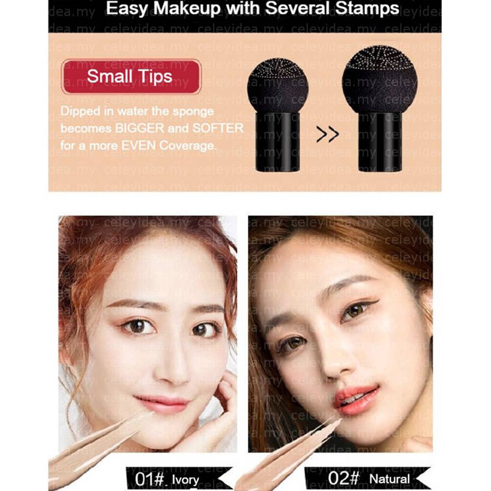 💥(Ready Stock)💥Mushroom Head Air Cushion BB Cream Concealer Foundation CC Cream Brightens Skin Ivory & Natural Color | BigBuy360 - bigbuy360.vn