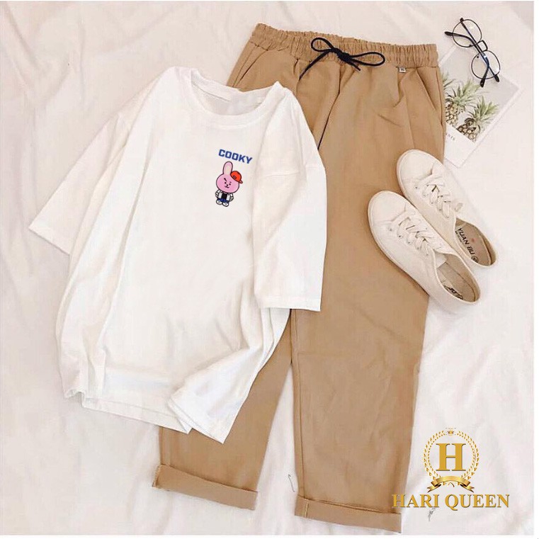 Sét áo logo nhỏ kèm quần kaki HARI0420