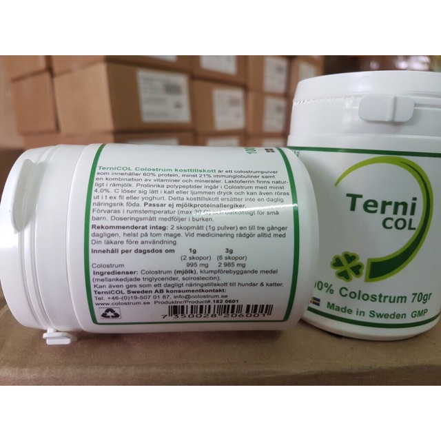 Sữa non tăng đề kháng cho bé từ sơ sinh tới mẹ bầu bú- Ternicol Thụy Điển 70gr