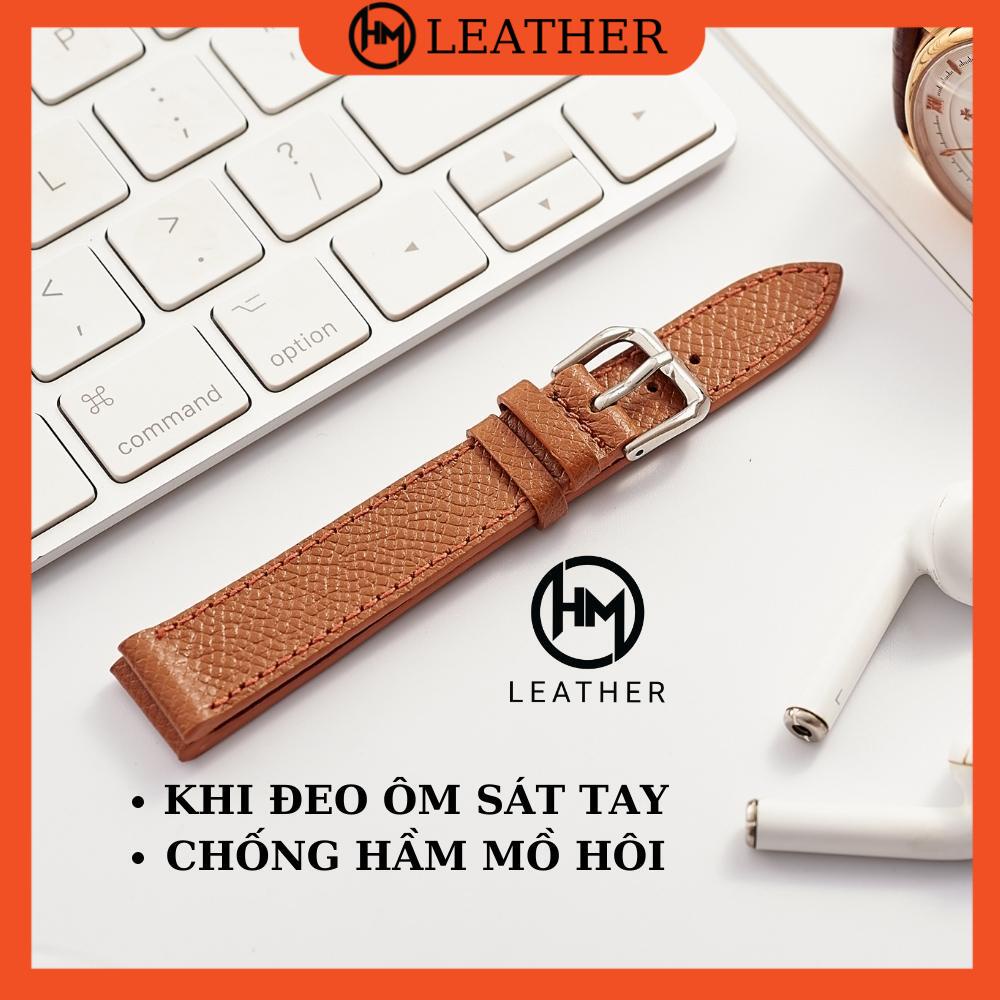Dây da đồng hồ 14mm - Đủ size 12/14/16/18/20/22/24 - Thương hiệu Hima Leather - EPSOM