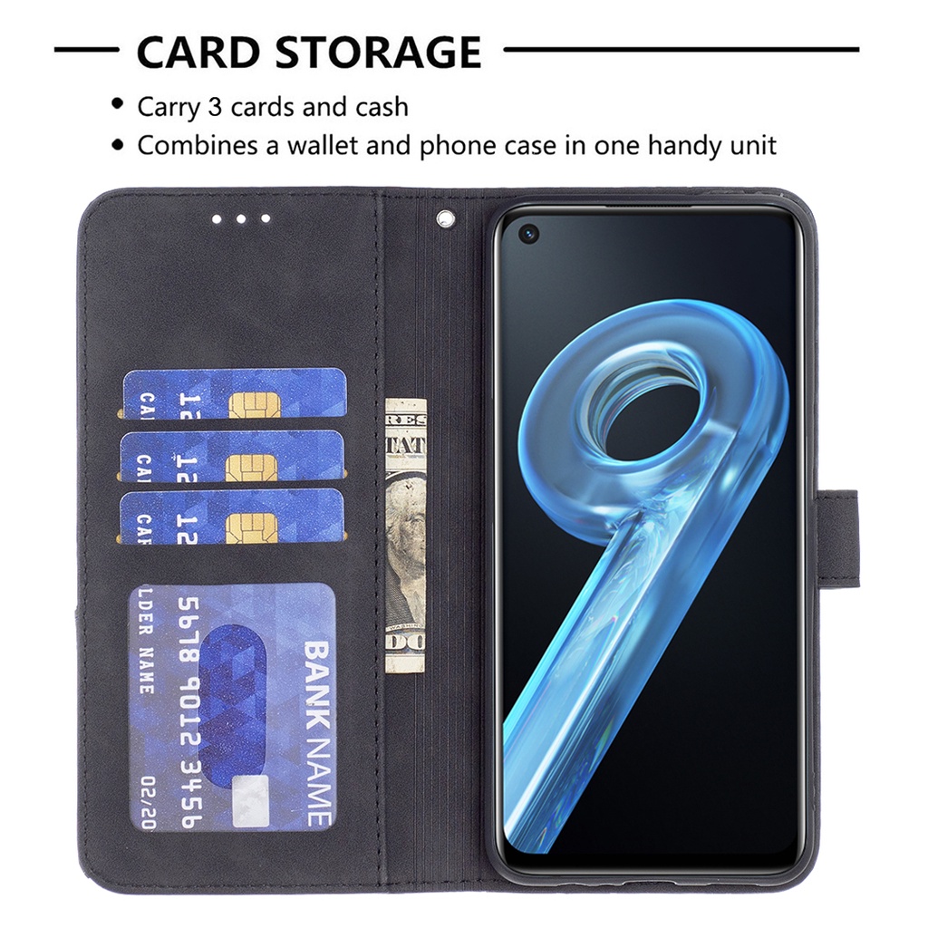 Ốp Điện Thoại Da Gấp Dành Cho OPPO A96 A76 A36 A16 A16S K10 Realme 9 Pro Plus 9i 5G