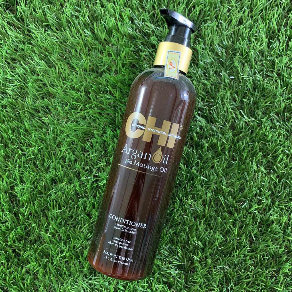 #Chi_USA_Chính_Hãng_100% Dầu xả dưỡng ẩm, trẻ hóa CHI Argan Plus Moringa Oil Conditioner 340ml