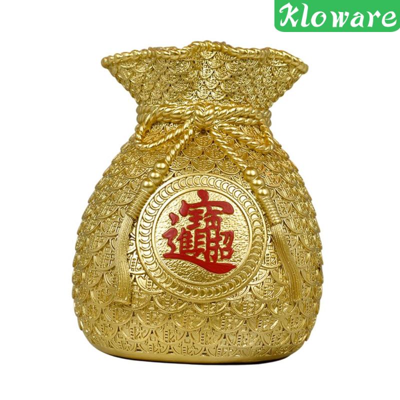 Ống heo tiết kiệm hình túi tiền sáng tạo bằng nhựa resin