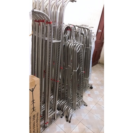 Sào phơi, giàn phơi quần áo , giá phơi quần áo đôi 24 và 35 khuyên inox 201 hàng đẹp (Đơn, Kép trung, bánh xe, đại)