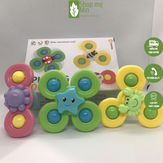 Set 3 Đồ Chơi Con Quay Spinner Hoạt Hình Vui Nhộn Cho Bé, Con Quay Hình Cánh Hoa Dán Tường Cho Bé  - MIN56