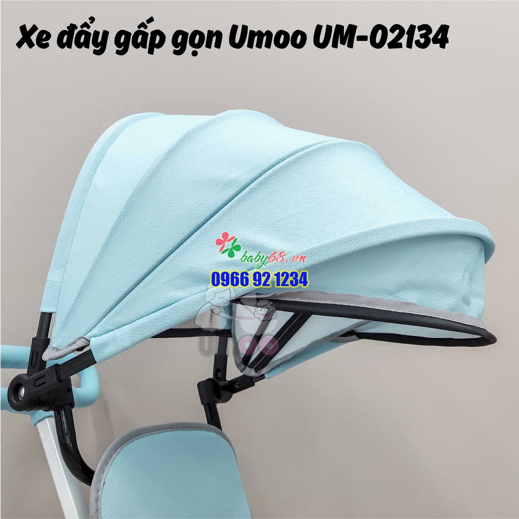Xe Đẩy Umoo Du Lịch Gấp Gọn Xoay Chiều Cao Cấp Cho Bé UM-02134 Có mái che