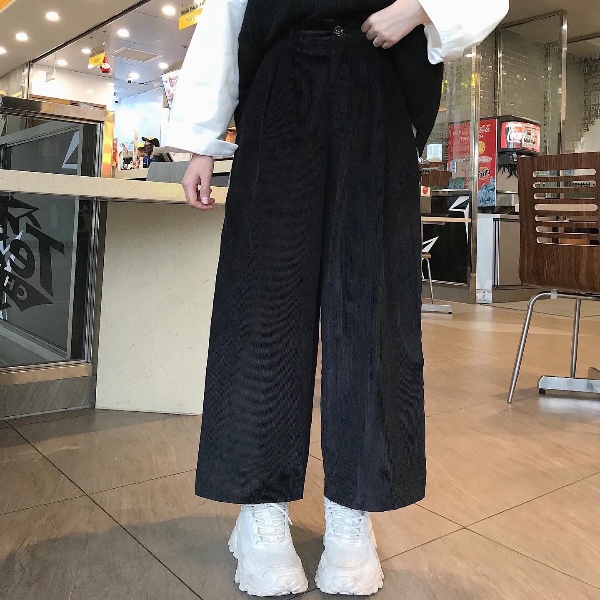 Quần Ống Rộng Nhung Tăm JEM CLOSET Vải Dày Dặn Quần Nhung Tăm Ông Suông LINVAS Thiết Kế Basic Lên Dáng Chuẩn Form 2635