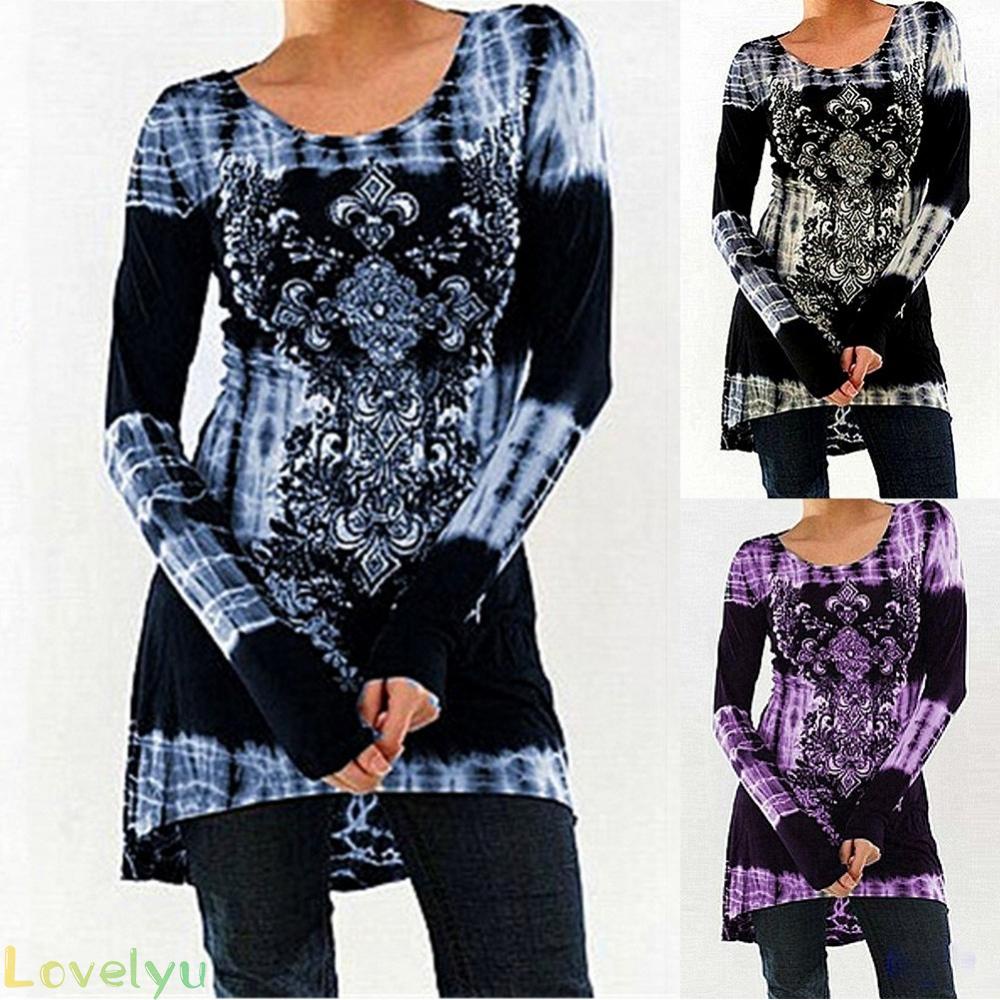 【LOVELYU】Womens Tops T Shirt T-shirt Winter Womens Casual Crew Neck Dress Long Sleeve【Good Quality】
